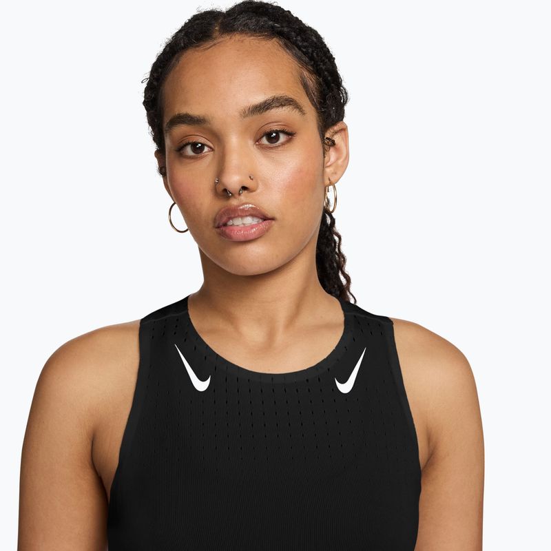 Moteriški bėgimo marškinėliai Nike AeroSwift Dri-Fit ADV Singlet black/white 3