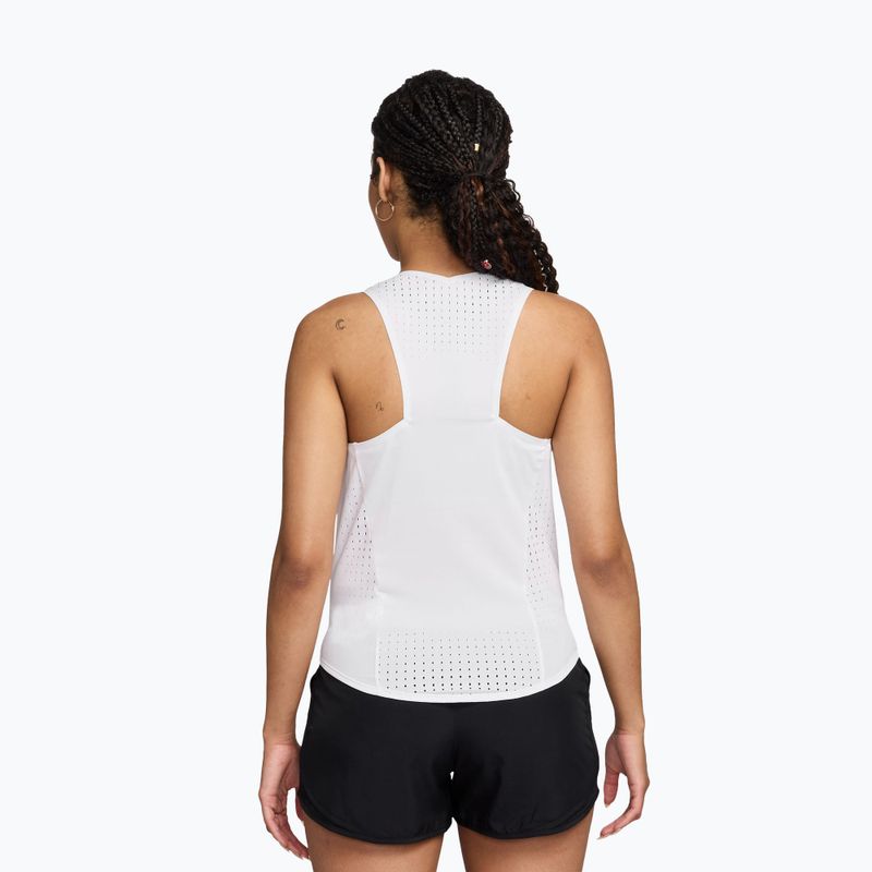 Moteriški bėgimo marškinėliai Nike AeroSwift Dri-Fit ADV Singlet white/black 2
