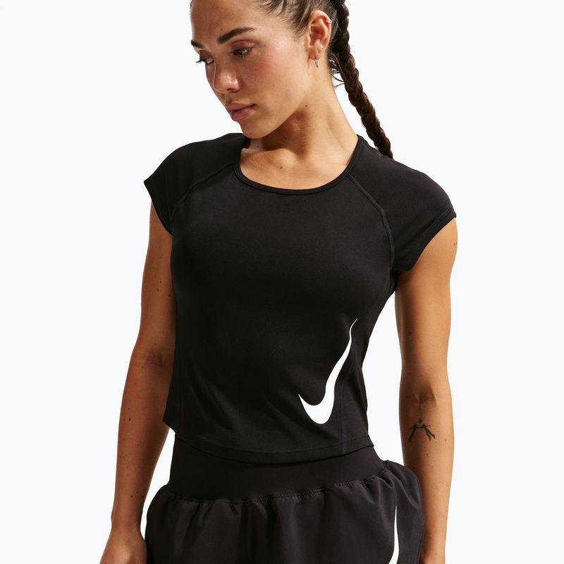 Moteriški bėgimo marškinėliai Nike Swoosh Run Dri-Fit black/white/white 2