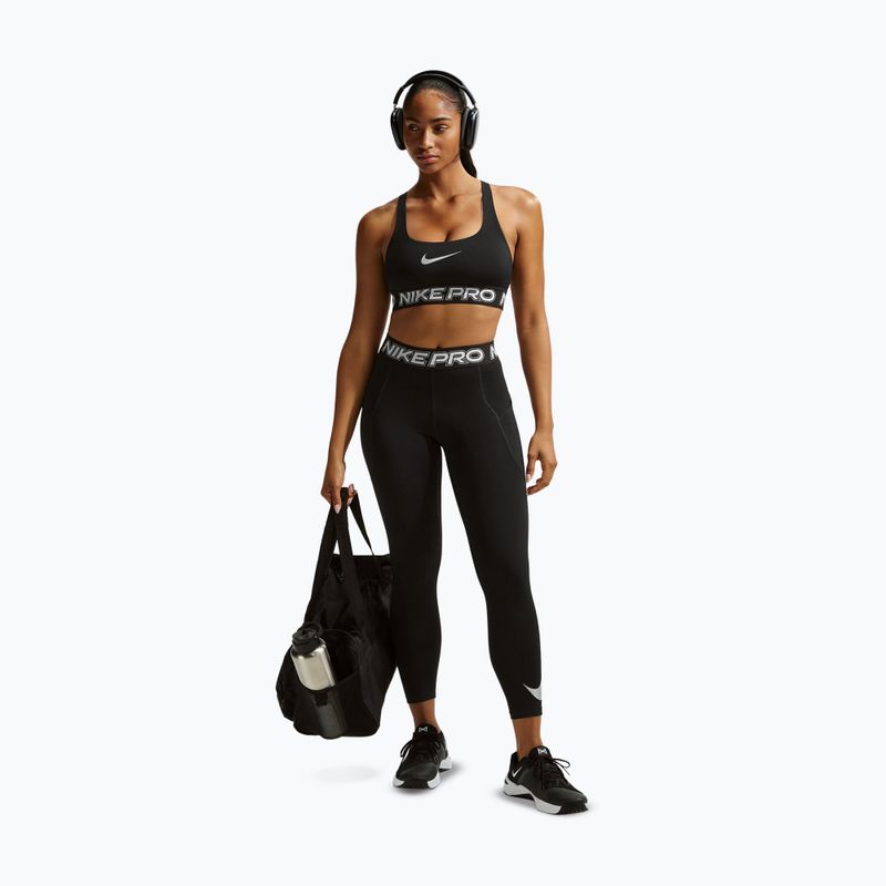 Treniruočių liemenėlė Nike Pro Light Support Non Padded black/white/metallic silver 2