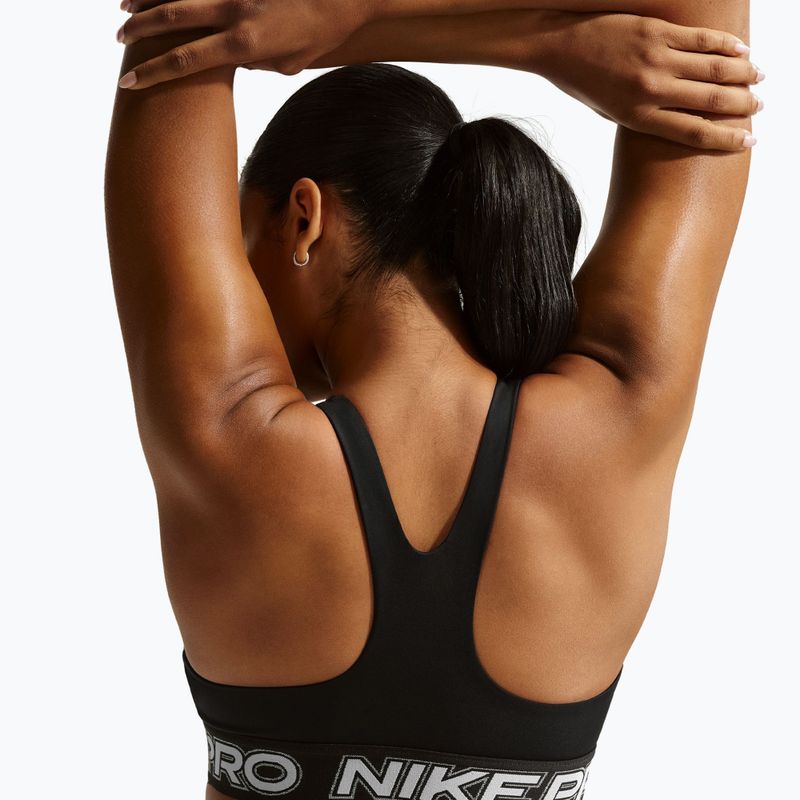 Treniruočių liemenėlė Nike Pro Light Support Non Padded black/white/metallic silver 5