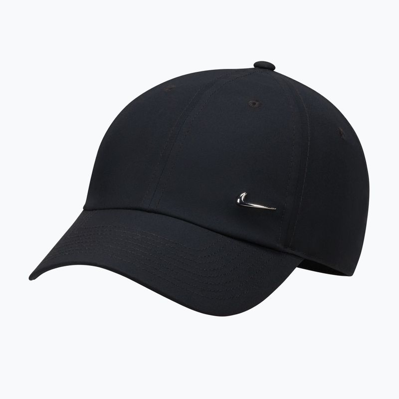 Kepurė su snapeliu Nike Dri-Fit Club Unstructured Metal Swoosh 2026 black/metallic silver