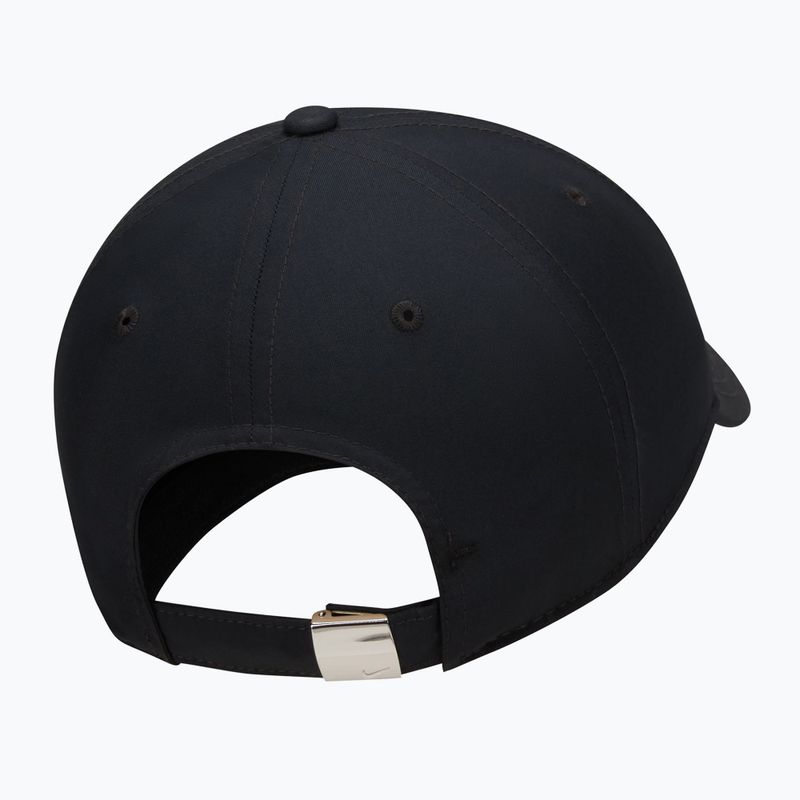 Kepurė su snapeliu Nike Dri-Fit Club Unstructured Metal Swoosh 2026 black/metallic silver 2
