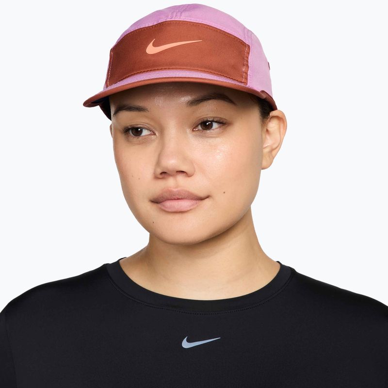 Kepurė su snapeliu Nike Dri-Fit Fly light magenta/dusty peach/orange frost 3