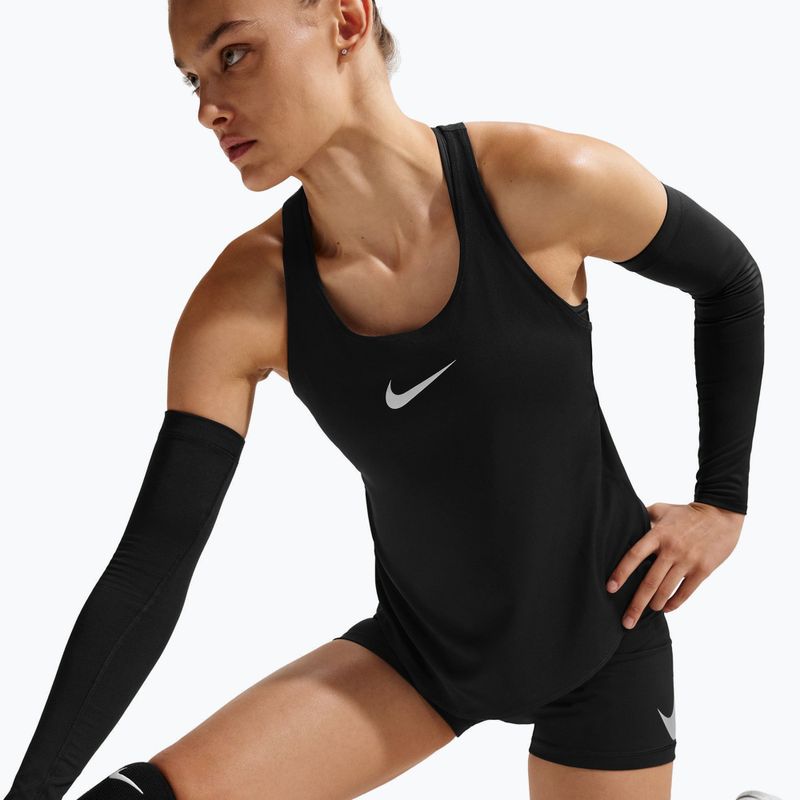 Moteriški treniruočių marškinėliai Nike Pro Dri-Fit TT black/white/metallic silver 6