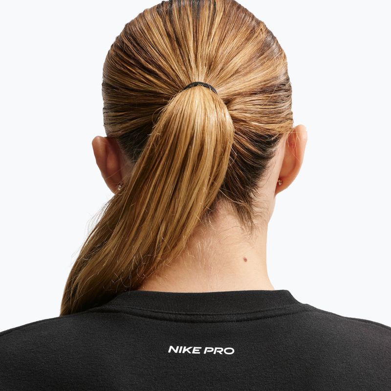 Moteriškas treniruočių džemperis Nike Pro Dri-Fit Crew Neck black/metallic silver/white 4