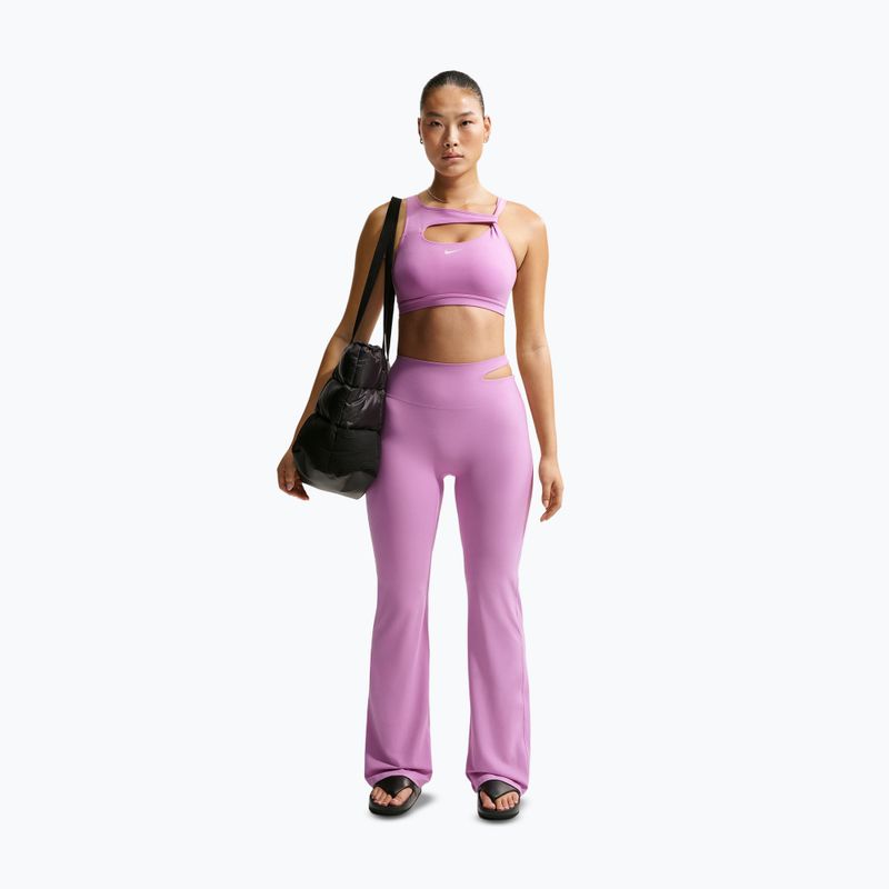 Moteriškos treniruočių kelnės Nike Zenvy High-Waisted Flared light magenta/white 2