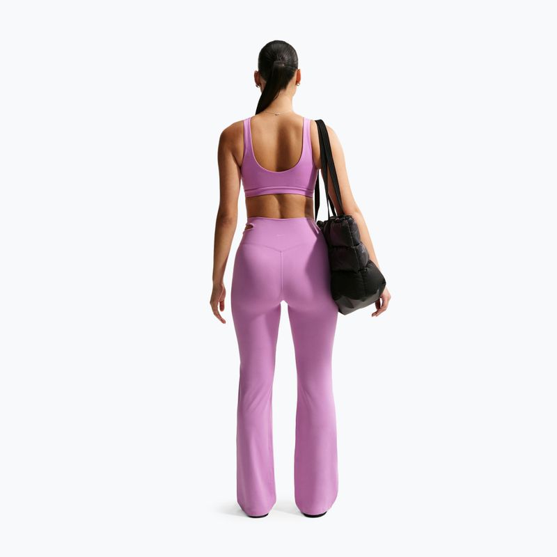 Moteriškos treniruočių kelnės Nike Zenvy High-Waisted Flared light magenta/white 3