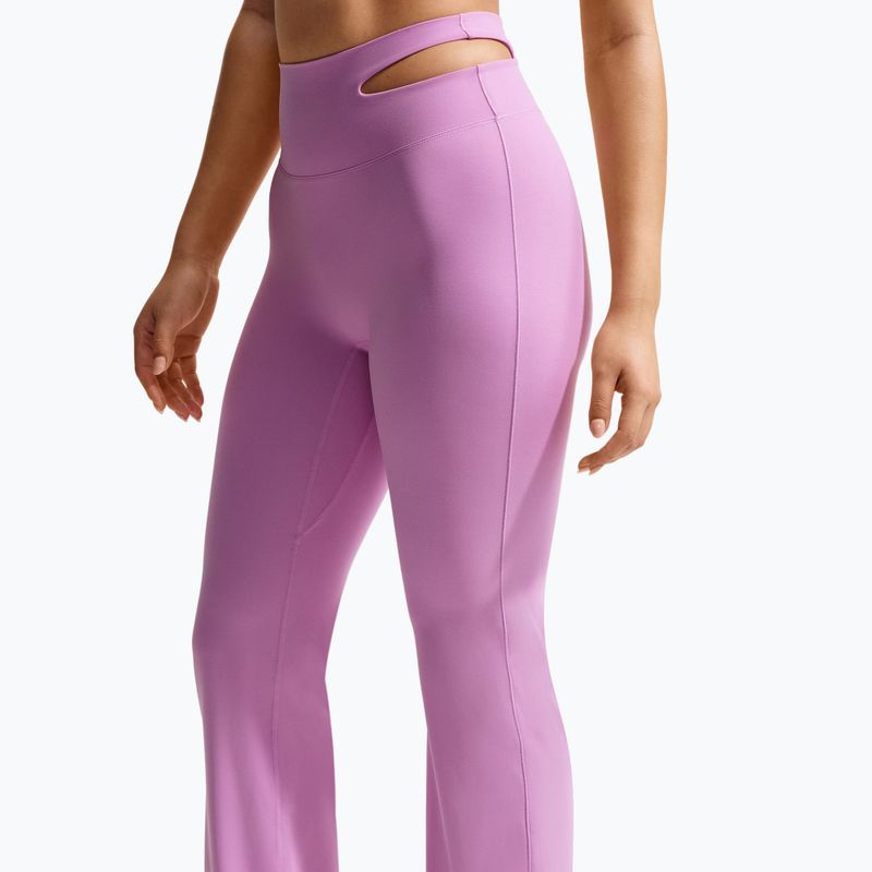 Moteriškos treniruočių kelnės Nike Zenvy High-Waisted Flared light magenta/white 5