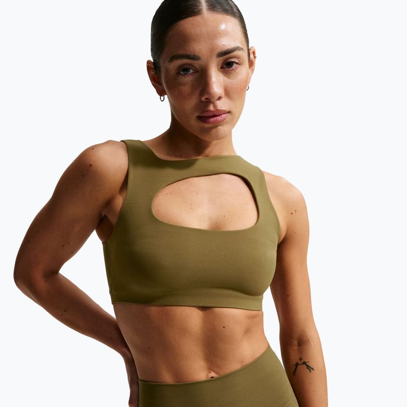 Treniruočių liemenėlė Nike Zenvy Light-Support Lightly Lined olive flak/white 5