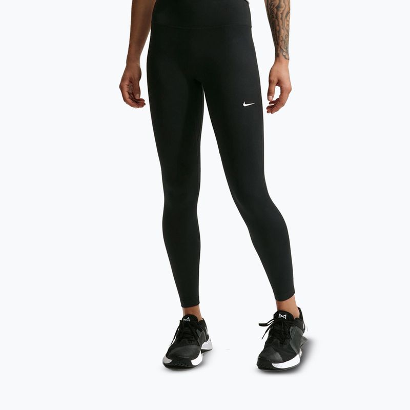 Moteriškos tamprės Nike One Seamless Front High-Waisted black/white