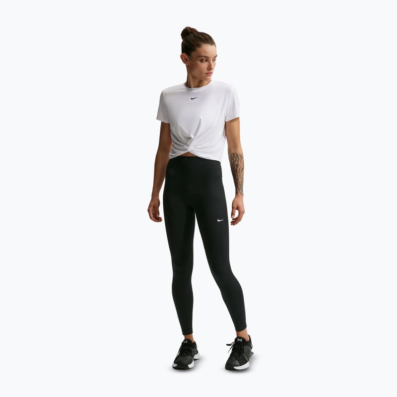 Moteriškos tamprės Nike One Seamless Front High-Waisted black/white 2