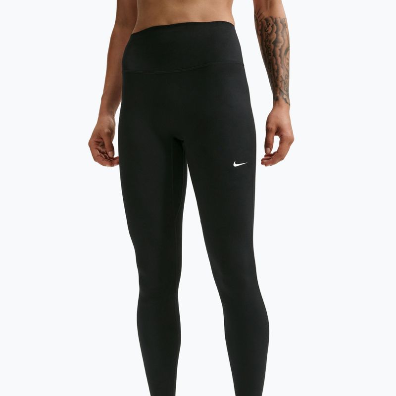 Moteriškos tamprės Nike One Seamless Front High-Waisted black/white 4