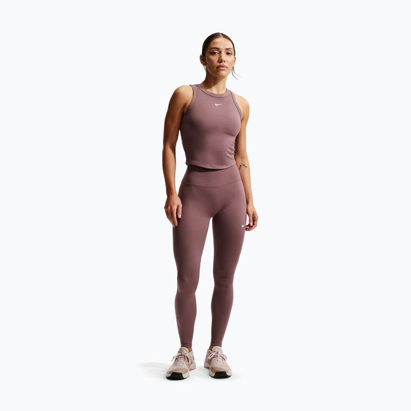 Moteriškos tamprės Nike One Seamless Front High-Waisted tattoo/white 2