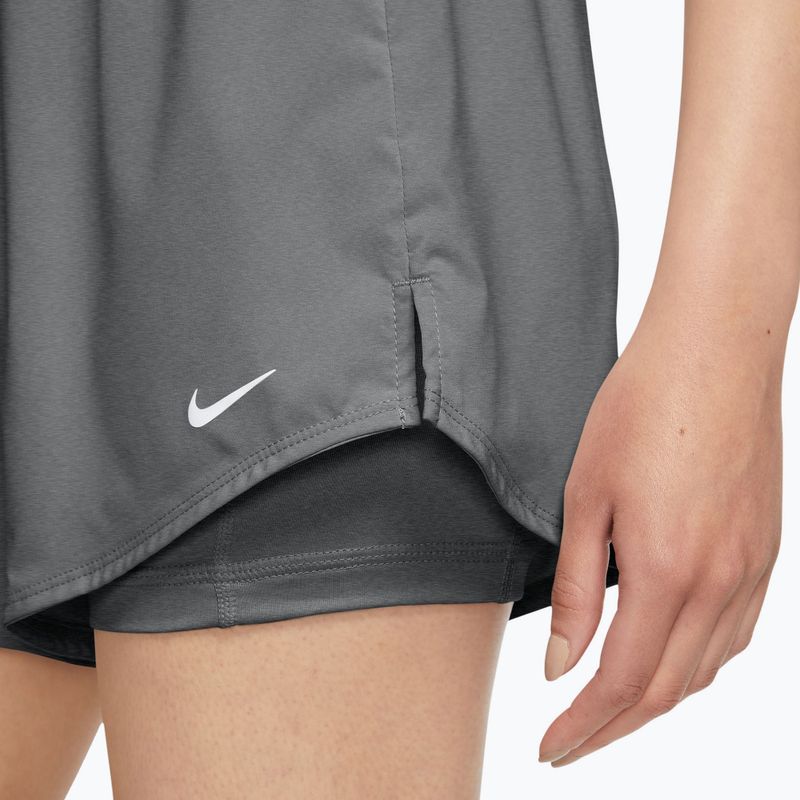 Moteriški šortai Nike One Dri-Fit High-Waisted 3" 2In1 smoke grey/heather/white 4