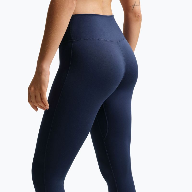 Moteriškos tamprės Nike One Seamless Front High-Waisted midnight navy/white 4