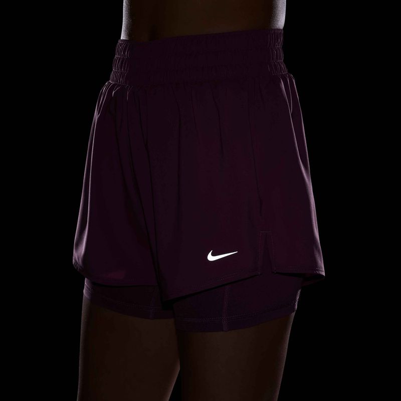 Moteriški šortai Nike One Dri-Fit High-Waisted 3" 2In1 light magenta/white 5