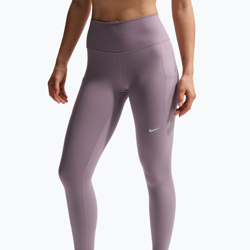 Moteriškos treniruočių tamprės Nike One High-Waisted 7/8 light violet ore/white 4
