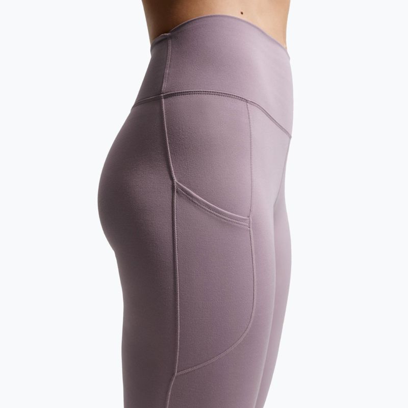 Moteriškos treniruočių tamprės Nike One High-Waisted 7/8 light violet ore/white 5