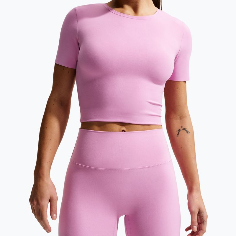 Moteriški šortai Nike Zenvy High Waisted Biker 5" light magenta/white 5