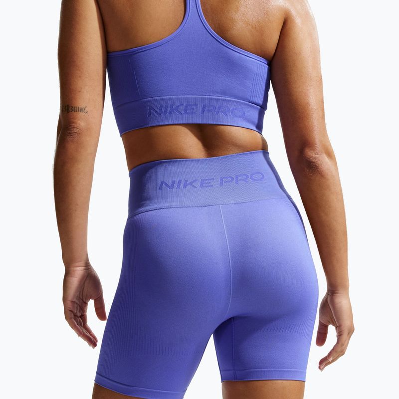 Moteriški šortai Nike Pro Seamless High-Waisted Biker 5" sapphire 6