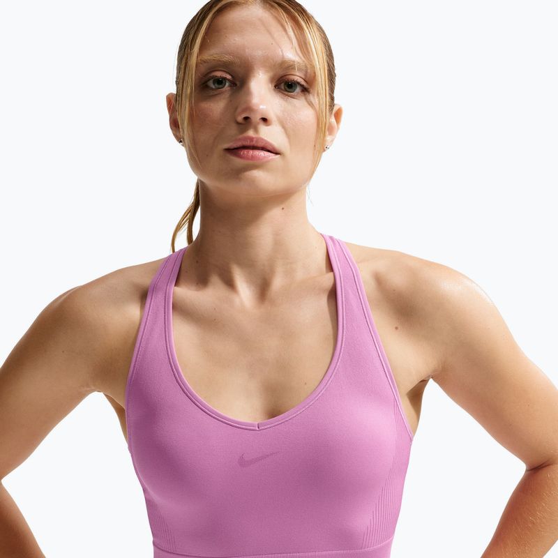 Treniruočių viršus Nike Pro Seamless Dri-Fit Cropped light magenta 5