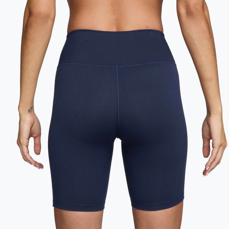 Moteriški šortai Nike One High-Waisted Biker 8" midnight navy/white 2