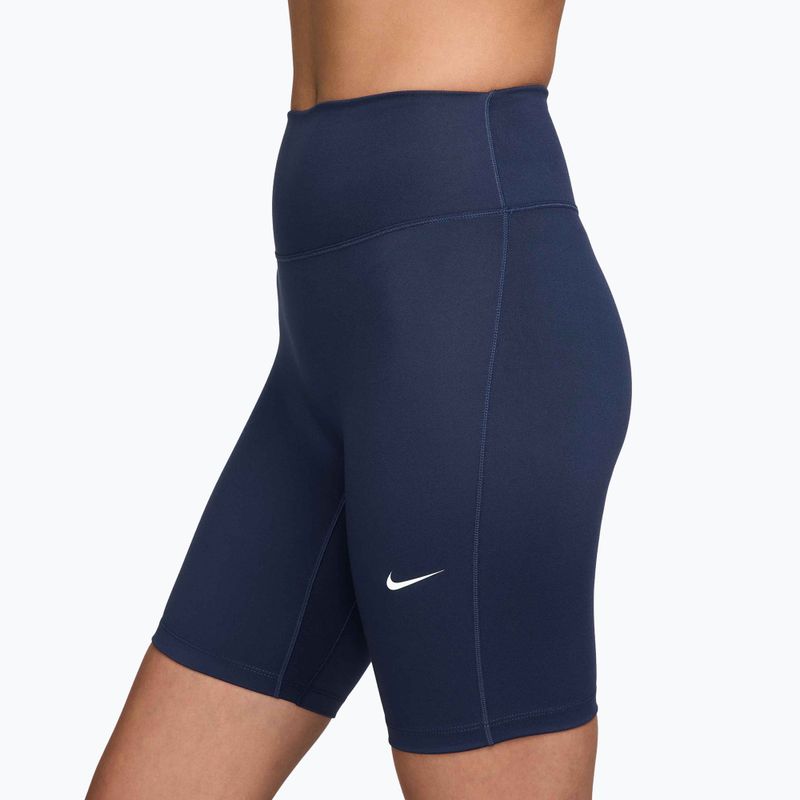 Moteriški šortai Nike One High-Waisted Biker 8" midnight navy/white 3