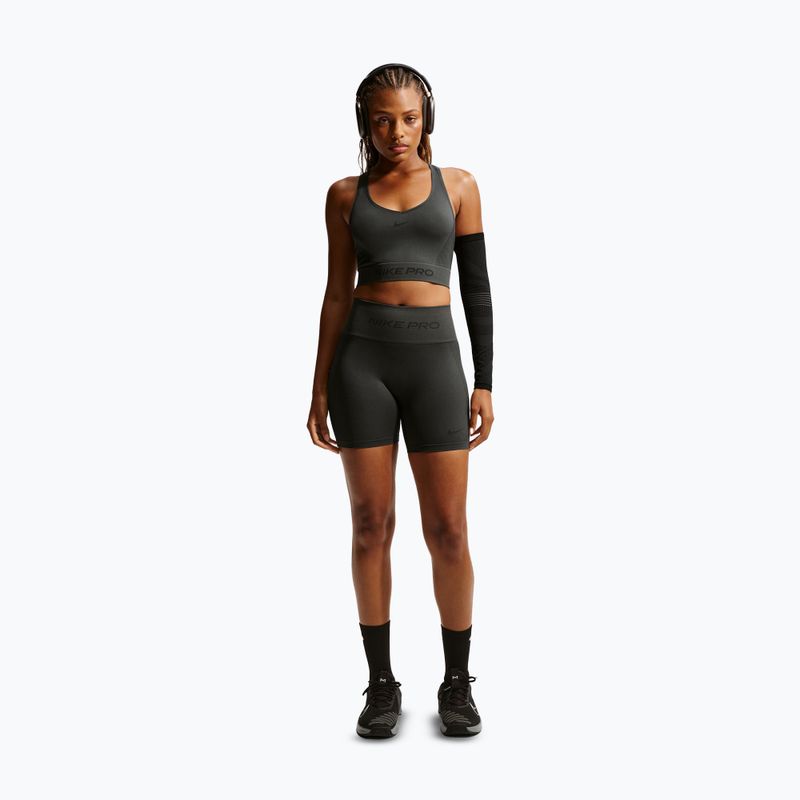 Moteriški šortai Nike Pro Seamless High-Waisted Biker 5" dark smoke grey 2