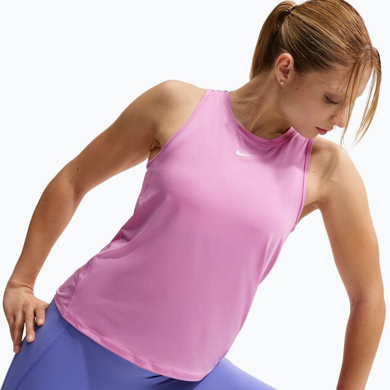 Moteriški treniruočių marškinėliai Nike One Classic Dri-Fit light magenta/white 4