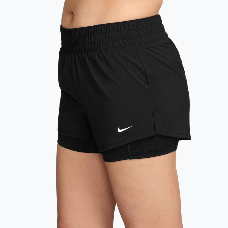Moteriški bėgimo šortai Nike One Dri-FIT 2IN1 black/white 3