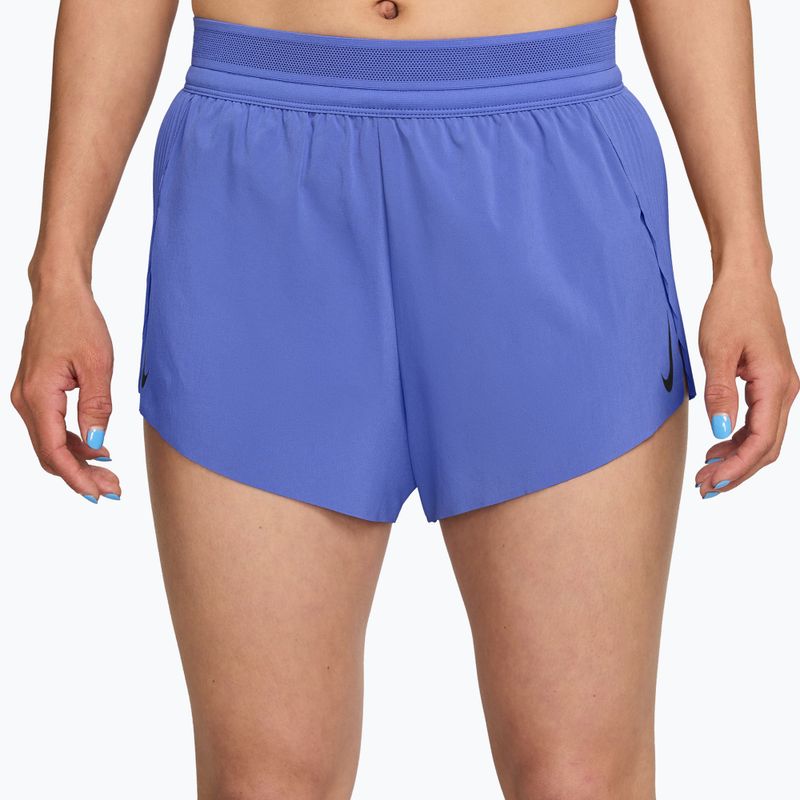 Moteriški bėgimo šortai Nike AeroSwift Dri-Fit ADV Mid-Rise 3" sapphire/black/white/black