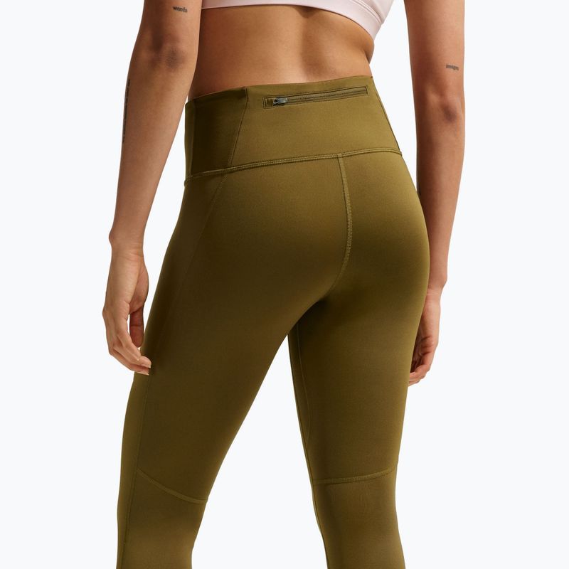 Moteriškos bėgimo tamprės Nike Tempo High-Waisted 7/8 olive flak 4
