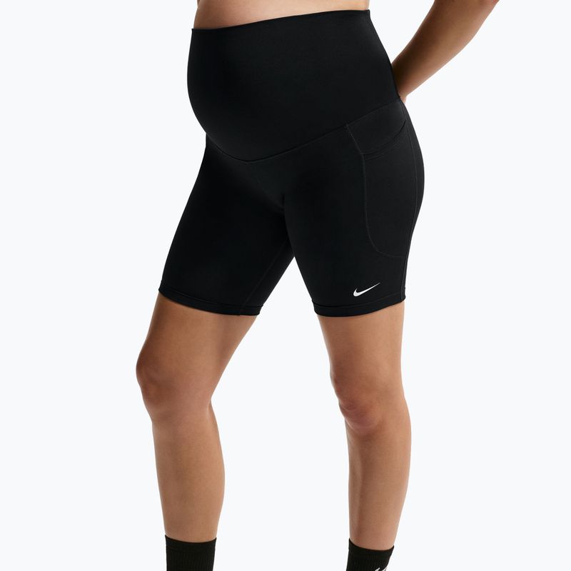 Moteriški šortai Nike One Maternity High-Waisted 8" black/white 4