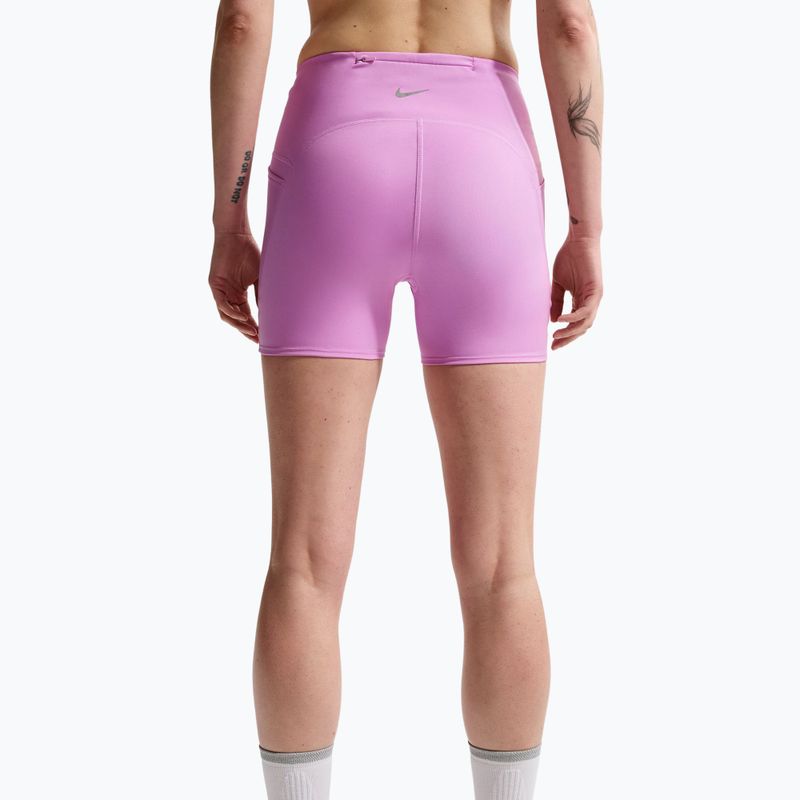 Moteriški bėgimo šortai Nike Swift High-Waisted 4" light magenta 4
