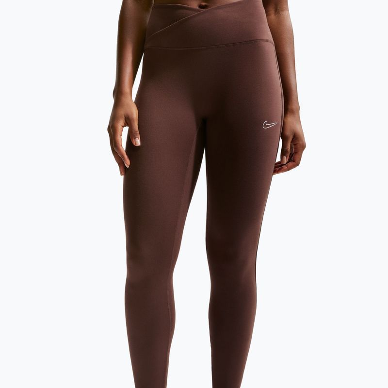 Moteriškos tamprės Nike One High-Waisted Seamless light chocolate 4
