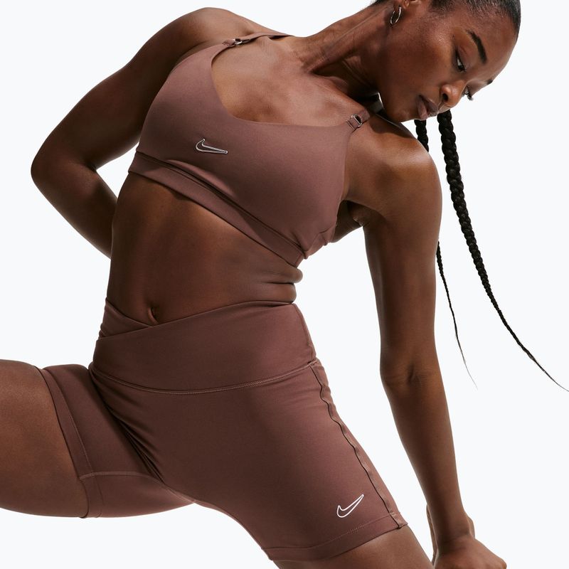 Moteriški šortai Nike One Biker 5" light chocolate 7