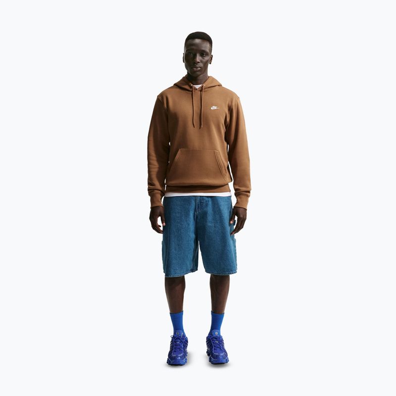 Vyriškas džemperis Nike Club Pullover Hoodie ale brown/ale brown/white 2