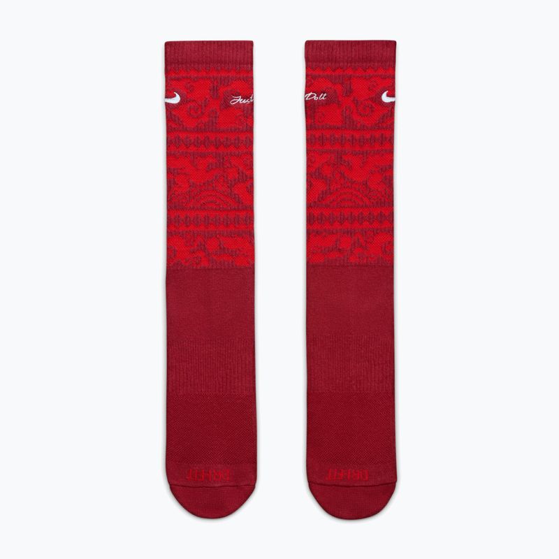 Kojinės Nike Everyday Plus Cushioned Crew team crimson/metallic silver 2