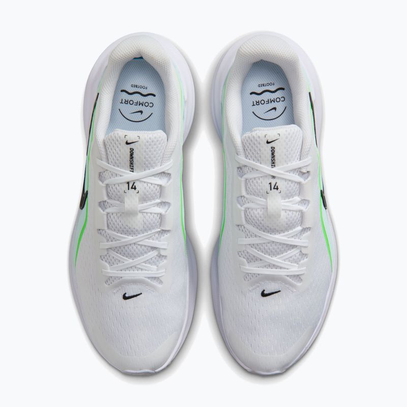 Vyriški bėgimo batai Nike Downshifter 14 white/glacier blue/green strike/black 5
