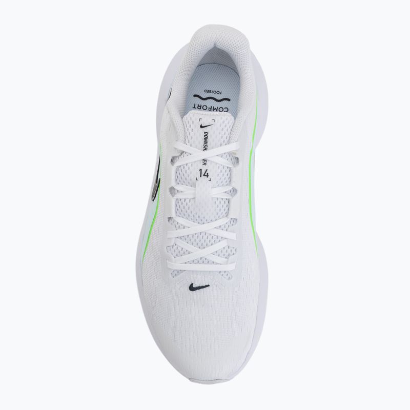 Vyriški bėgimo batai Nike Downshifter 14 white/glacier blue/green strike/black 5