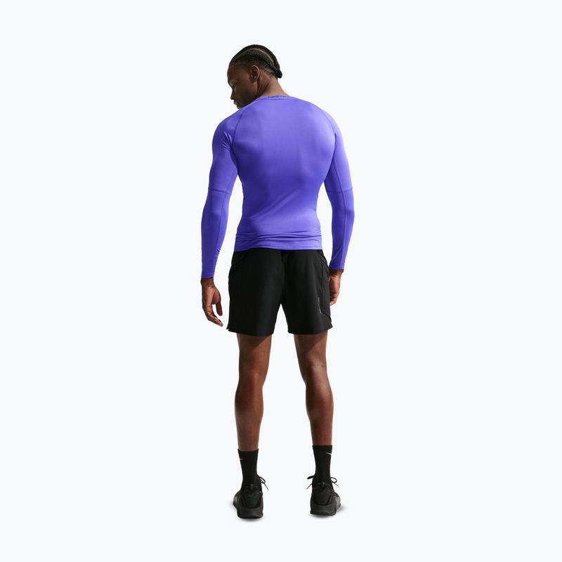 Vyriški treniruočių marškinėliai ilgomis rankovėmis Nike Pro Dri-Fit Tight Fitness persian violet/black 3