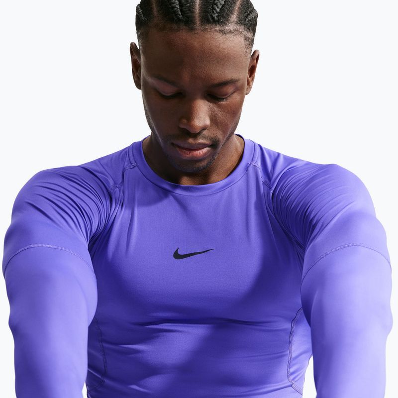 Vyriški treniruočių marškinėliai ilgomis rankovėmis Nike Pro Dri-Fit Tight Fitness persian violet/black 5
