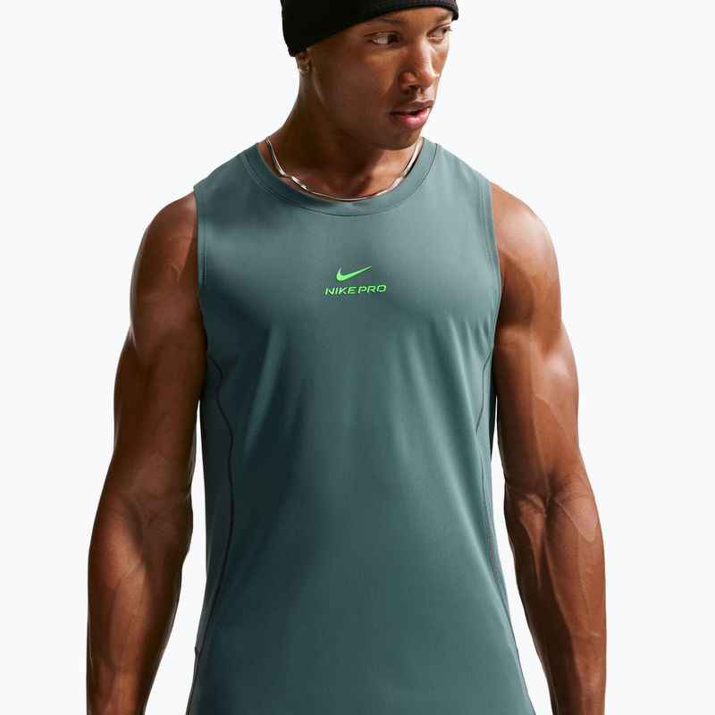 Vyriški treniruočių marškinėliai Nike Pro Training Dri-Fit mineral slate/green strike 4