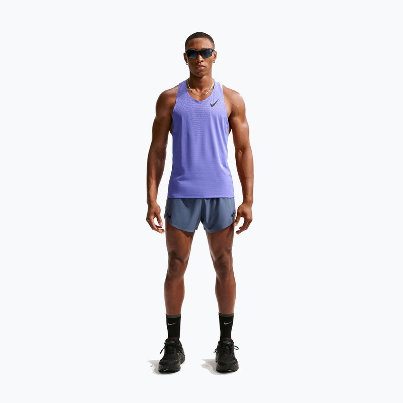 Vyriški bėgimo marškinėliai Nike AeroSwift Dri-Fit ADV sapphire/black 2