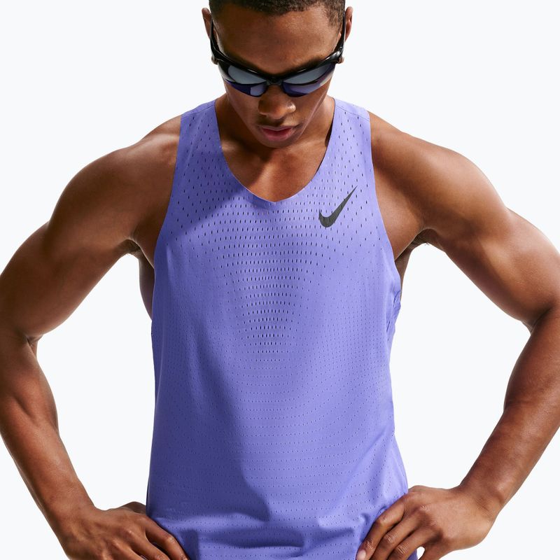 Vyriški bėgimo marškinėliai Nike AeroSwift Dri-Fit ADV sapphire/black 4