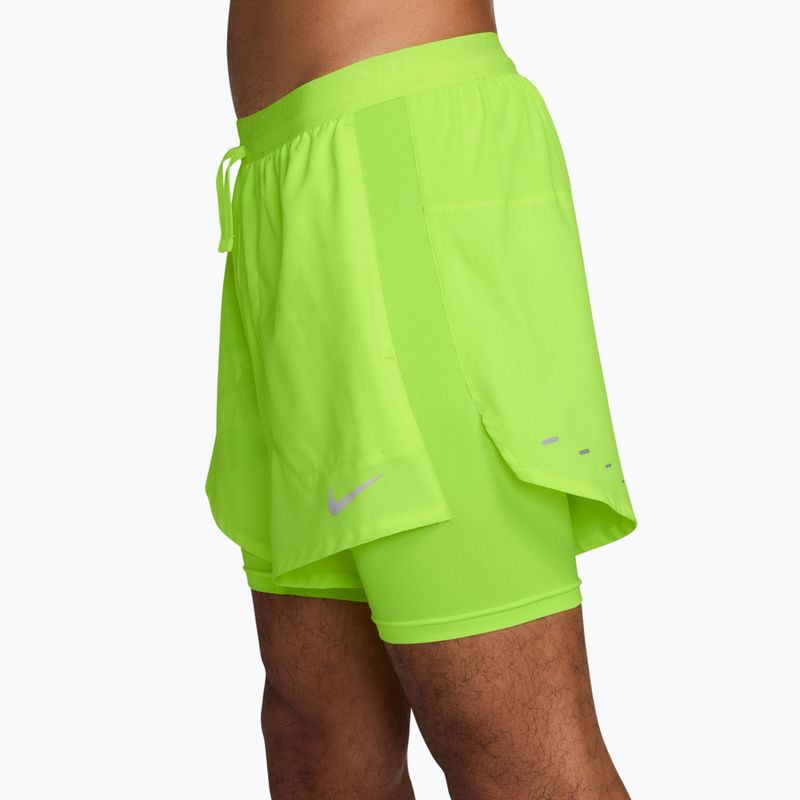 Vyriški bėgimo šortai Nike Stride Dri-Fit Hybrid 5" volt ice 3