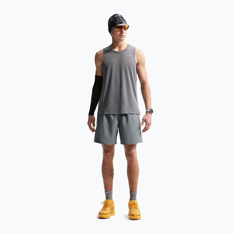 Vyriški bėgimo šortai Nike Miler Dri-Fit Brief Lined7" smoke grey/smoke grey 2