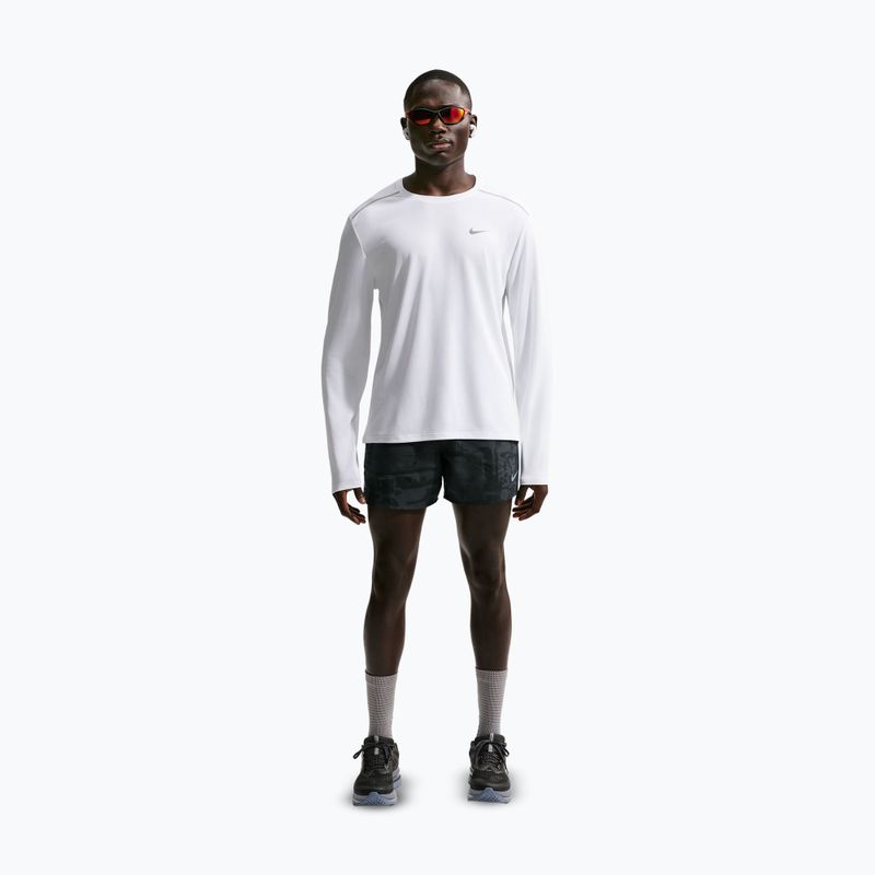 Vyriški bėgimo marškinėliai ilgomis rankovėmis Nike Miler Dri-Fit UV white 2