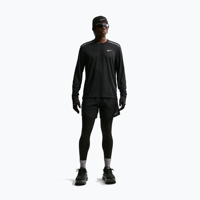 Vyriški bėgimo marškinėliai ilgomis rankovėmis Nike Miler Dri-Fit UV black 2